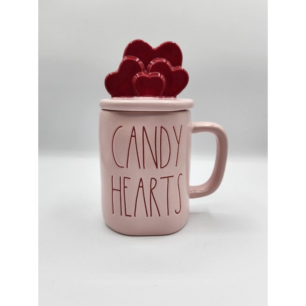 Candy Hearts w/topper mug by Rae Dunn